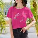 Christmas Shirts for Women Merry Christmas Tshirt Xmas Graphic Print Tee Tops Blouse Gifts (Medium, Hot Pink)