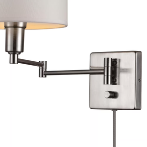 DI Globe 2 In 1 Brushed Steel WLL Sconce
