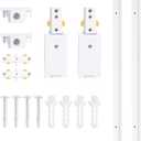 VANoopee H Track Lighting Rails Kit, 6.6FT H Type Track Rails White with End Caps and Live End Feed Connector, Compatible with Single Circuit 120V H Style Track System, for H LED Track Lighting Heads