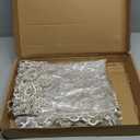 ARTABLE Vinyl PVC Rectangle Tablecloth Waterproof Clear Table Cover with Champagne Lace Macrame Border for Wedding Kitchen Home Outdoor Indoor Holidays Party Decor (Champagne, 60 x 120 Inch)