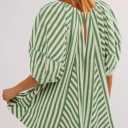 SENSERISE Womens Oversized Striped Romper Dress Shorts Jumpsuit Travel Outfit Beach Vacation Clothes with Pockets M