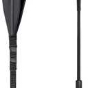Leather Riding Crop for Horses, Equestrian Horseback Double Slapper Faux Leather Horse Crop, 17" Black