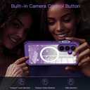 Hekodonk for Galaxy S26 Case Magnetic,[Compatible with Magsafe][Built-in Tempered Glass Screen Protector] [Glitter Card] Full Body Bling Case for Samsung Galaxy S26,Amethyst Purple