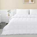 sunflower Comforter Twin Duvet Insert White Twin XL Comforter Down Alternative Filling 100% Cotton Shell All Season for Dorm Hypoallergenic Warm Breathable Noiseless Machine Washable with Corner Taps