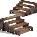 2 Set Wooden Tiered Risers Display Stands for Vendor Events,Stackable Wood Cupcake Display Stand,Farmhouse Decor Wood Dessert Table Display Set,Vendor Booth Display Items,Food Display Risers for Party