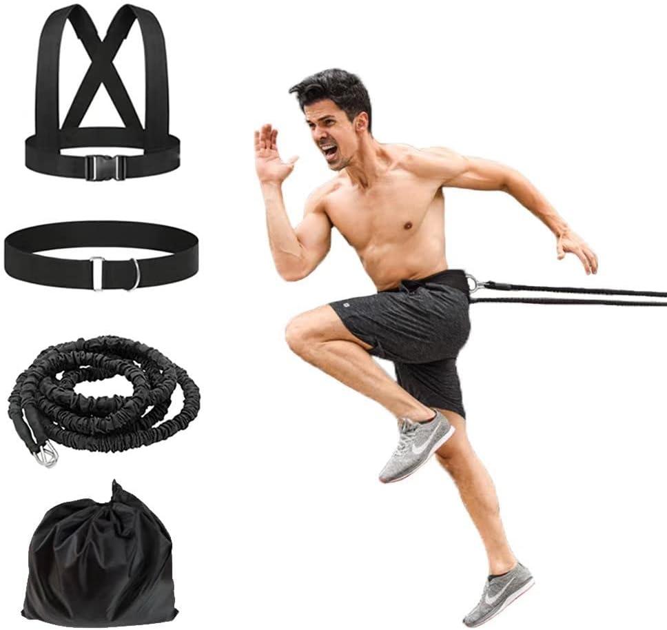 Resistance Explosive Training Rope Force Improve Power, Agility, Strength Track and Field Football Basketball Volleyball Multi-Directional Physical Equipment (6.6FT)
