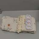 Floral Farmhouse Vintage Linen Shower Curtain, French Country Spring Shower Curtains for Bathroom with Tassels, 72Wx72H (Linen - Muted Garden Tassel Edge)