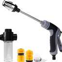 Pressure Washer 15x More Powerful Than Hoses, Handheld Power Washer with 360 Rotating Nozzle, 3 Spray Modes, Tool-Free Installation-Driveway & Outdoor Cleaning