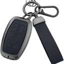 Qunzes Key Fob Cover with Heavy-duty Keychain for Lincoln Aviator Corsair Nautilus Navigator Continental