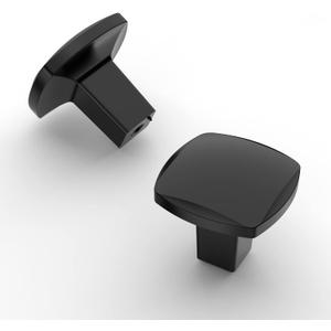 Asidrama 30 Pack Matte Black Cabinet Knobs Kitchen Drawer Knobs Cabinet Pulls Black Cabinet Hardware Square Knobs for Dresser