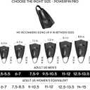 Arena Unisex Adult Powerfin Pro II Swim Training Fins Men and Women Silicone Short Blade Flippers Left-Right Customized, Sizes 42-43