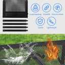 MSDADA Folding Grill Table, Height Adjustable Aluminum Table with Mesh Desktop and Mesh Bag, Portable Grill Table for Outdoor Camping, Picnic, Patio, Dining, BBQ, Party, Black, 23.6×15.7 inch