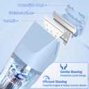 Bikini Trimmer for Women,5-in-1 Electric Razors for Women,IPX7 Waterproof Trimmer with 5 Replaceable Blade HeadsBlue