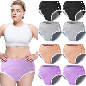 Timgle 8 Pcs Reusable Adult Diapers for Women Incontinence Adults Leak Proof Cotton Cloth Underwear Washable Absorbency Underpants Briefs Overnight Urinary Incontinence Underwear(Large) Timgle 8 Pcs Reusable Adult Diapers for Women Incontinence Adults Leak Proof Cotton Cloth Underwear Washable Absorbency Underpants Briefs Overnight Urinary Incontinence Underwear(Large)