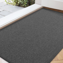 Color&Geometry Thin Indoor Entrance Mats, 24"X36" Indoor Mats for Entryway Non Slip Rubber Backed, Dirt Trapper Door Rugs for Entryway Indoor 2x3 Washable, Charcoal Grey 