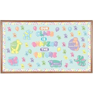Balloon Dog Themed Shaping The Future Classroom Bulletin Board Set - 75 Pc.