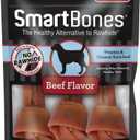 SmartBones Large Chews With Real Beef, Rawhide-Free Chews For Dogs, 3 Count (EXP 07/25/27)