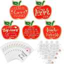 Unittype Teacher Appreciation Gift Bulk Lapel Teacher Pins Thank You Cards Organza Bags for Team Staff Employee Birthday Valentines Gift