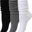 Winterlace Scrunch Slouch Socks 3 Pairs Womens Crew Knee High Extra Long Slouchy Premium Bulk Pack