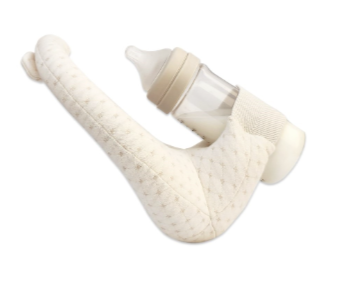 M BEBE, Nursing Pillow，Ergonomic Nursing Essentials for Bottle and Breastfeeding，Machine Washable，Soft Beige