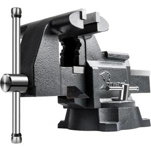 Forward CR80A 8 Inch Bench Vise Heavy Duty Vice with Anvil and 190 Degrees Swivel Base (8")