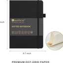 &And Per Se Dotted Journal Kit, A5 Hardcover Dot Grid Journal Notebook Set for Beginners with Journaling Supplies Stencils, Stickers, Washi Tapes & Colored Pens Accessories (Black)