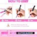 OLINGYOU Glitter Marker Pens,36 Colors Self-Shimmer Metallic Markers,Glitter Paint Pens DIY Crafts Greeting Birthday Cards, Making Poster,Album,Scrapbooking,WoodMugs