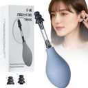 Ear Pressure Relief Suction Device, Migraine Ear Pressure Relief Products, Airplane Ear Pressure Relief Inner Ear Equalization Tool,Reduces Tension 3 Sizes Earplugs (Grey
