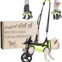 Adjustable Dog Wheelchair for Back Legs, for All Breed Dog - Includes High-Visibility Vest, Leash & Sling Lift, Lightweight Pet Wheelchair for Disabled Hind Legs (Small, for Small Dog)