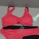 Beautikini Period Swimwear Two Piece Menstrual Leakproof Sporty Bikini Sets Bathing Suit Period Swimsuit for Teen Girls Medium