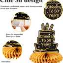 50th Birthday Decorations for Men Women,27PCS 1974 Banner Decorations,Including 1974 Banner,9 Honeycomb Topper,50 Balloons,Anniversary Card,Cheers to 50 Years Banner,7 Hanging Swirl,6 Paper Poms,Sash