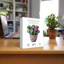 Colorful Cactus Wooden Puzzles for Adults, PICKFORU Flower Vase Wood Jigsaw Puzzle,Vintage Succulents Plant Unique Shapes Puzzles as Art Decor