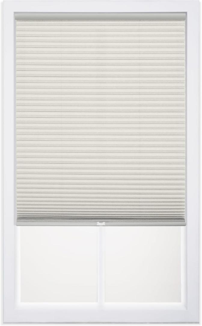 DEZ FURNISHINGS Cordless 1" Light Filtering Cellular Shade, 70"W x 48"H, Cream