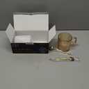 Glass Coffee Mug Espresso Cups for Coffee 12 oz Classical Vertical Stripes Glass Tea Cups Transparent Glasses for Latte Juice Chocolate Gift