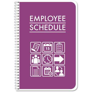 BookFactory Employee Work Schedule Planner/Business Employee Schedule Tracking Notebook/Journal/Log Book - 120 Pages, 6'' x 9'' (BX) (Made in USA)