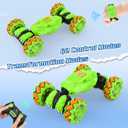 Hand Gesture Sensing RC Stunt Car Toys for 6-12 yr Boys&Girls - Easter Christmas Birthday Gifts, 2.4Ghz Remote Control Twist Car Toys Gifts for Kids 6 7 8 9 10 11 12 Year Old (Bright Green)