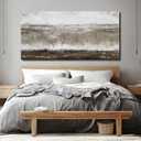 Black Painting Traditional Wall Decor Abstract Wall Art Large Pictures Grey Wall Decorations Vintage Walls for Living Room Dining Room 24"x48"