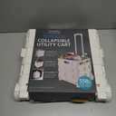 Living Ultra-Slim Rolling Collapsible Storage Pack-N-Roll Utility-carts, with Telescopic Handle, for Home, Garden, Shopping, Office,