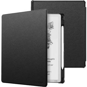 CoBak Case for 11" Kindle Scribe 3rd Generation 2025, Kindle Scribe Colorsoft - All New PU Leather Cover with Auto Sleep Wake, Pen Holder for Scribe 11" 2025 Released (Black)