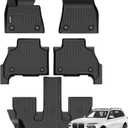 Binmotor-All Weather Car Floor Mats for 2019-2025 2026 BMW X7 40i, M50i, M60i (only fit 6 Passenger),3 Rows with for X7,TPE Liners for X7 Accessories Mats-Black