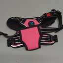 PHOEPET No Pull Dog Harnesses for Small Dogs Reflective Adjustable Front Clip Vest with Handle 2 Metal Rings 3 Buckles [Easy to Put on & Take Off](S, Pink)