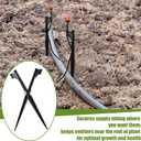 GlikCeil 50 Pcs 12.8" Irrigation Drip Support Stakes 1/4 Inch Tubing Hose Holder Adjustable Riser Drip Lines Ground Stakes for Micro Sprinkler Gardens Irrigation Supplies