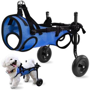Updated Dog Wheelchair for Back Legs, Small Dog Wheelchair Carts with Wheels, Light Weight Wheelchair for Leg Support Helps Senior, Injured, Paralyzed (Blue, M)