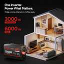 DR.PREPARE 3000W Pure Sine Wave Inverter 12V DC to 110V AC Converter, w/ 6000W Peak, GFCI Protection, 4X AC Sockets, Hardwire Port, Remote, Solar Power Inverters for Vehicles, RVs, Home, Off Grid