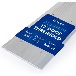 Door Threshold - High Quality 12" Wide Aluminum Thresholds Strip for Doorways, Flat Transition Door Saddle Low-Profile Door Sill, Corrugated, 12 x 36 Inches