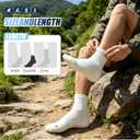 3 Pairs Merino Wool Ankle Socks for Men Women - Athletic Business Casual Running Arch Support Everyday (White, XXL)
