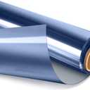 HIDBEA Window Film Daytime Privacy, Heat Control Sun Blocking Anti UV One Way Mirror Window Tint for Home, Non-Adhesive Self Static Cling Window Stickers (Blue-Silver, 35.4 Inch × 6.5 Feet), Pack of 2