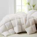 Homemate Goose Feather Down Comforters Duvet Inserts Cal King Size - White Duvet Comforter Insert for All Seasons, Oversized Down Comforter with Fluffy 56oz Down Filled Cal King 96 x 104 Inch