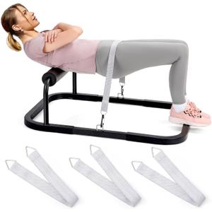 Hip Thrust Machine for High Resistance Glute Training - Home Gym Workout - Comes with 3 Bands of 30 Lbs of Resistance Hip Thrust Machine for High Resistance Glute Training - Home Gym Workout - Comes with 3 Bands of 30 Lbs of Resistance