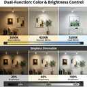 Magnetic Rechargeable Picture Light 2 Pack, Wireless Art Spotlight with Remote & Touch Control, 3 Color Temps Dimmable Wall Light, 2000mAh Battery Accent Lighting for Painting, Gallery, Display
